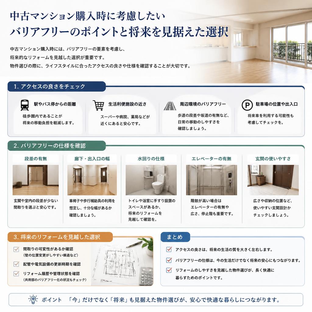 中古マンションの購入時に考慮すべきポイント