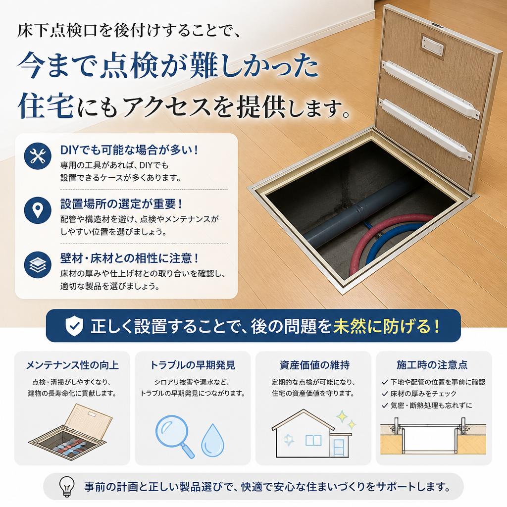 後付けのメリットと注意点