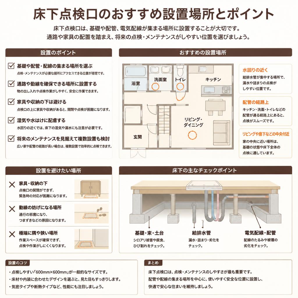 床下点検口の設置場所