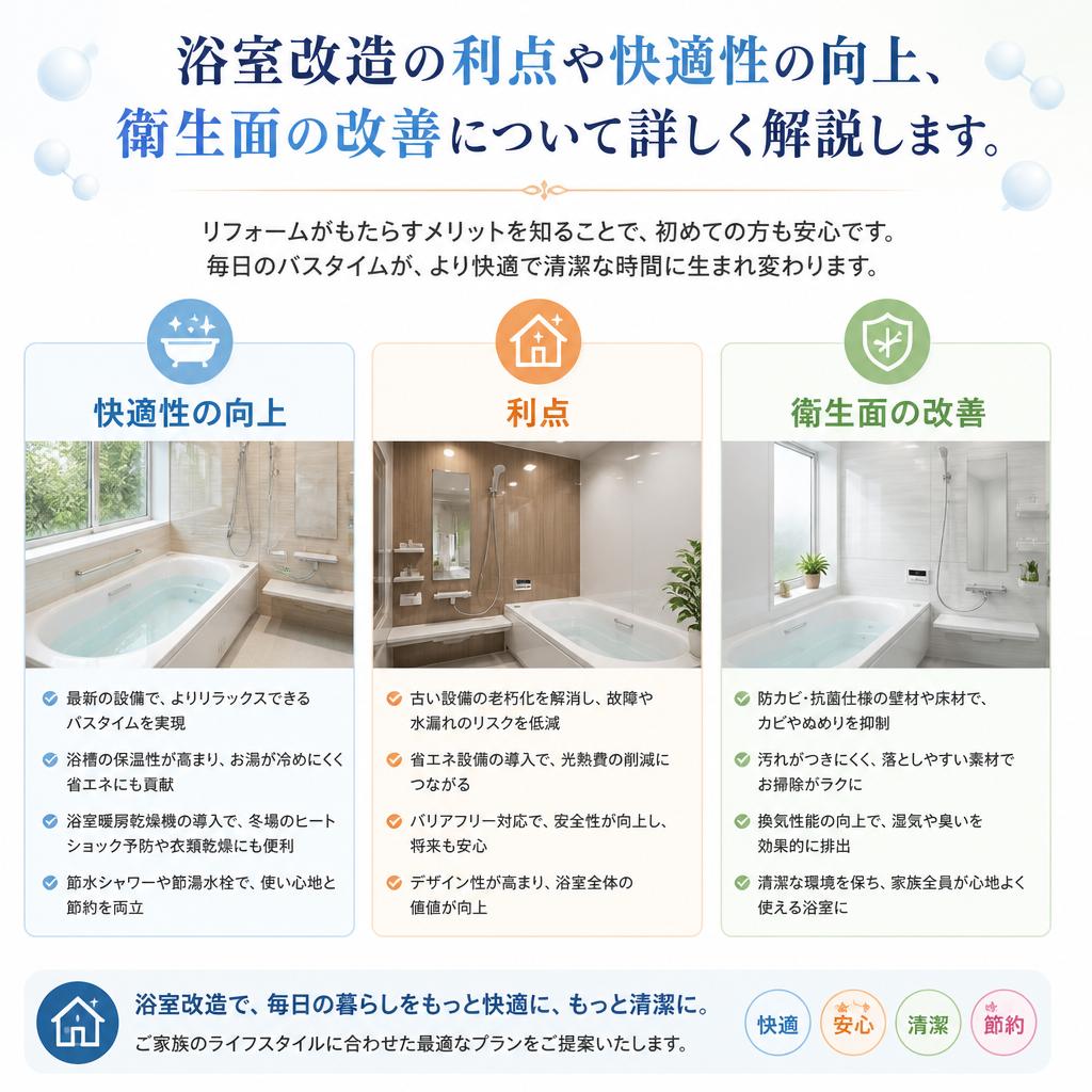 2. 浴室改造がもたらすメリット