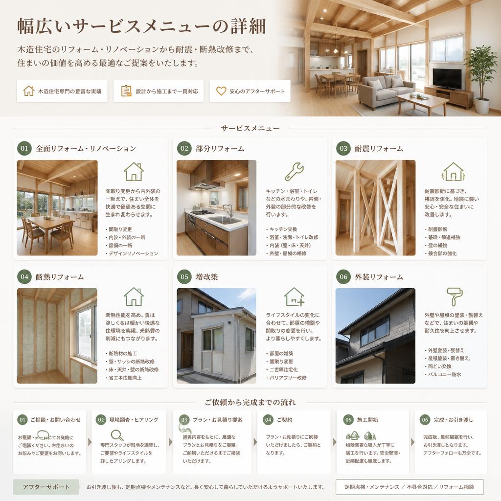 2. 施工可能なサービス