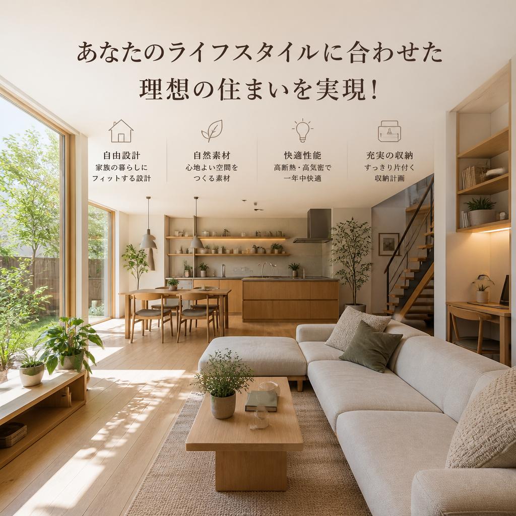 あなたのライフスタイルに合わせた理想の住まいを実現！