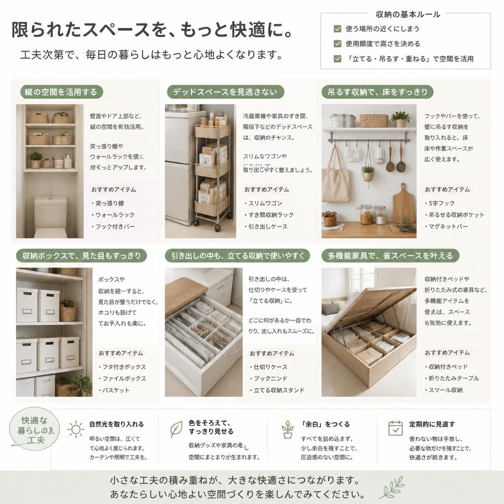 収納アイデアでスッキリ快適