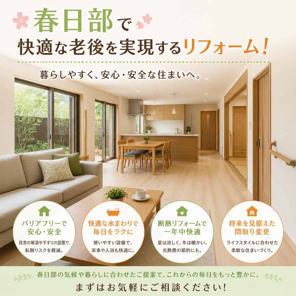 春日部で快適な老後を実現するリフォーム！