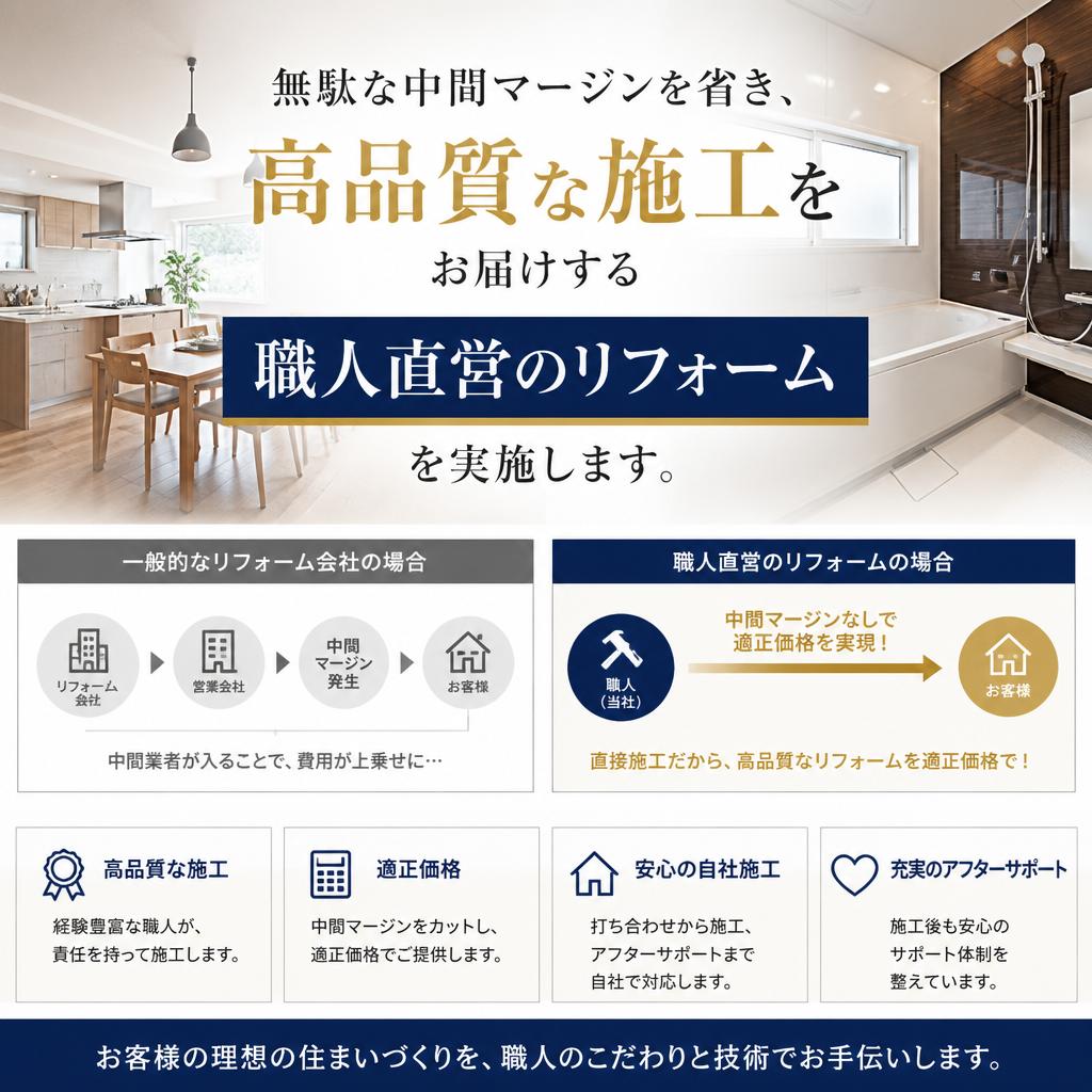職人直営の高品質な施工