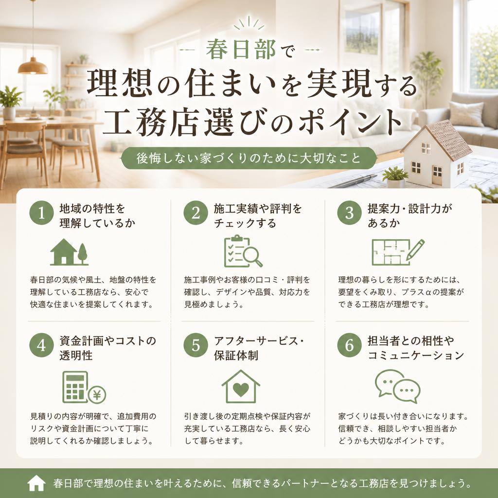春日部で理想の住まいを実現する工務店選びのポイント