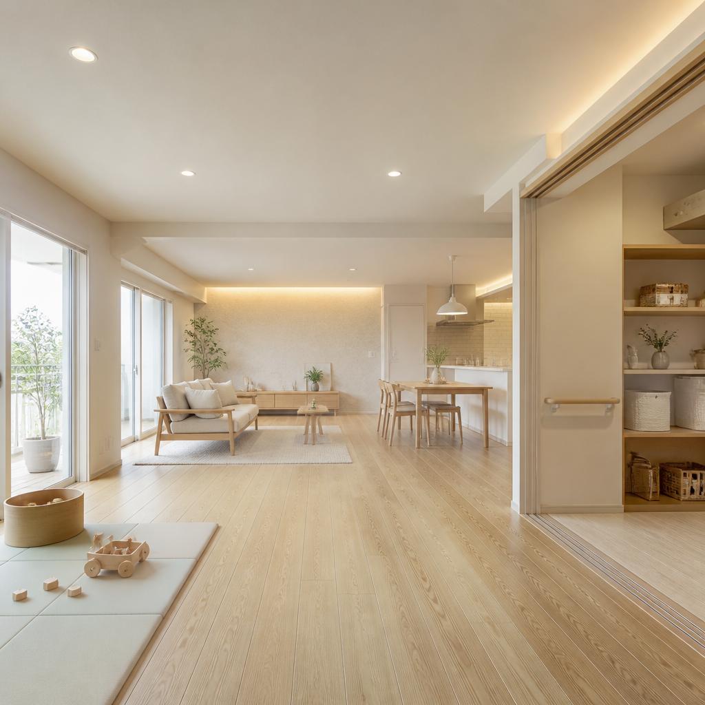 春日部のマンションをリノベーションして、バリアフリーで子育てしやすい家作りを実現！